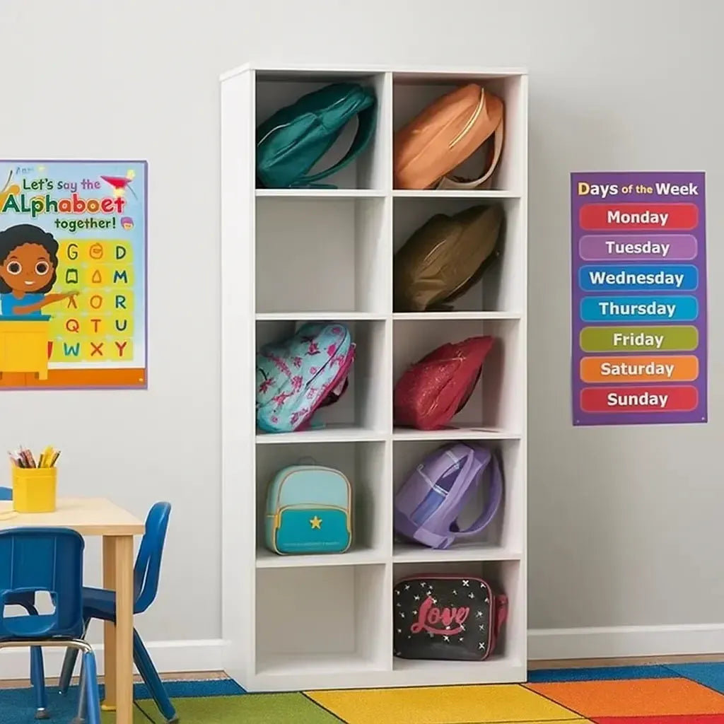 10 Bag Compartment Store In Grey-10 Bag Compartment Store In Grey