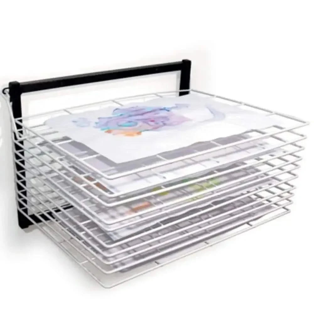 10 Shelf Wall Mounted Art Drying Rack-10 Shelf Wall Mounted Art Drying Rack
