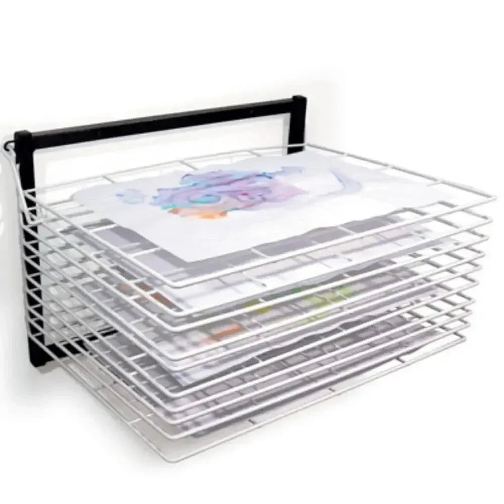 10 Shelf Wall Mounted Art Drying Rack-10 Shelf Wall Mounted Art Drying Rack