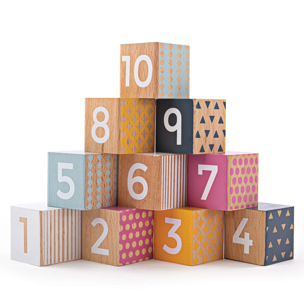100% FSC Certified Wooden Number Blocks-100% FSC Certified Wooden Number Blocks