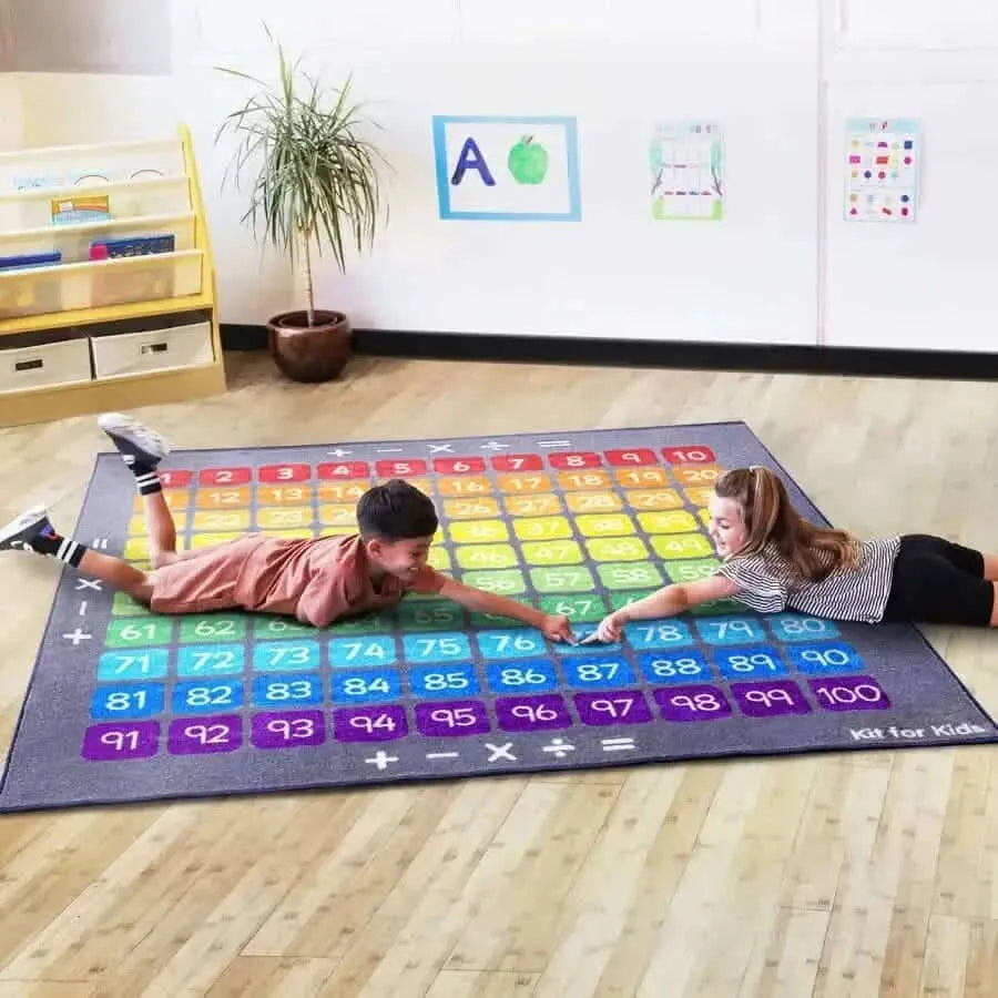 100 Square Counting Grid Carpet-100 Square Counting Grid Carpet