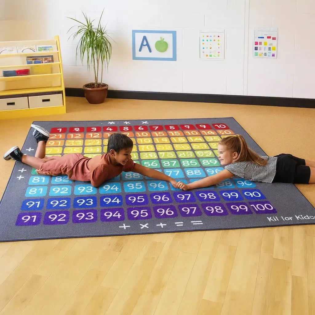 100 Square Counting Grid Carpet-100 Square Counting Grid Carpet
