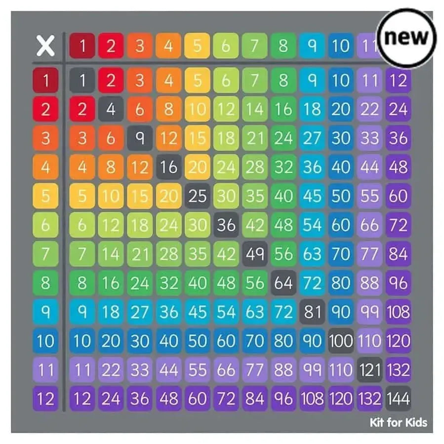 100 Square Multiplication Grid Carpet-100 Square Multiplication Grid Carpet