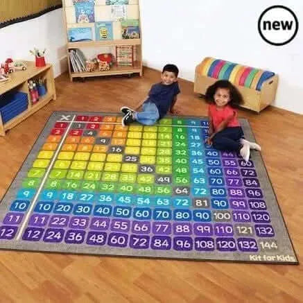 100 Square Multiplication Grid Carpet-100 Square Multiplication Grid Carpet