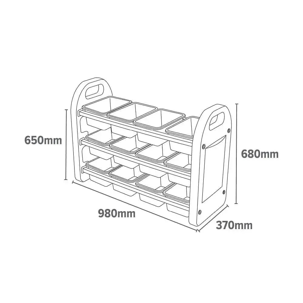 12 Bin Storage Organiser-12 Bin Storage Organiser