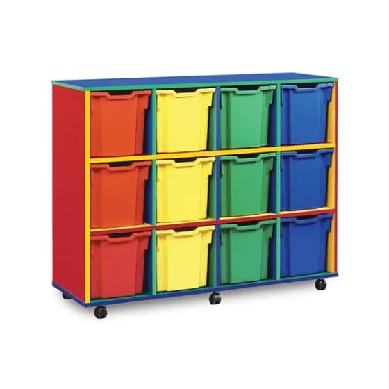 12 Jumbo Tray Monarch Colourful Tray Storage Unit-12 Jumbo Tray Monarch Colourful Tray Storage Unit