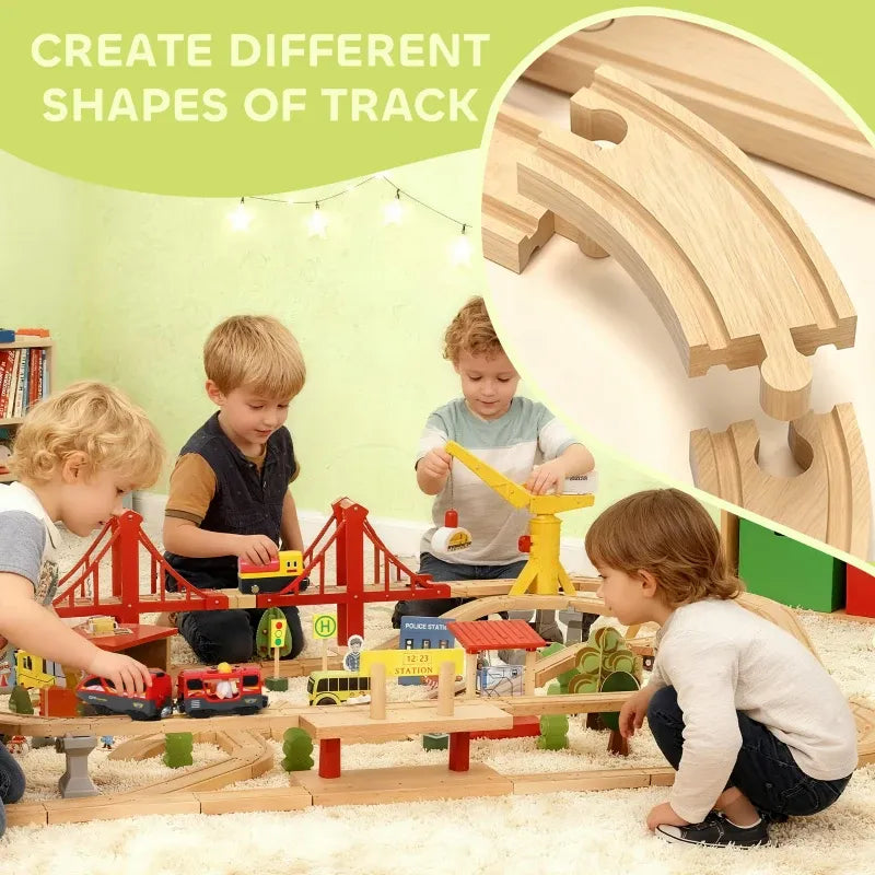 133-Piece Wooden Train Set-133-Piece Wooden Train Set