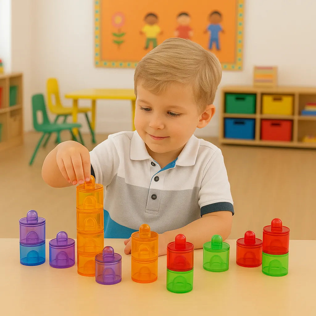 18 Piece Translucent Colour Pot Set-18 Piece Translucent Colour Pot Set