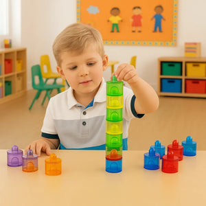 18 Piece Translucent Colour Pot Set-18 Piece Translucent Colour Pot Set