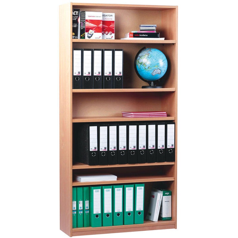 1800mm Bookcase with 5 Shelves, The 1800mm Bookcase from Monarch is an excellent storage solution designed to cater to the needs of both school and office environments. It ensures your books, stationery, and files are stored safely and efficiently, helping to keep your area neat and orderly. 1800mm Bookcase with 5 Shelves Features: Material: Built with high-quality 18mm MFC for the carcass and 25mm thick MFC for the shelves, the bookcase is designed for longevity. Adjustable Shelves: One fixed shelf and fou
