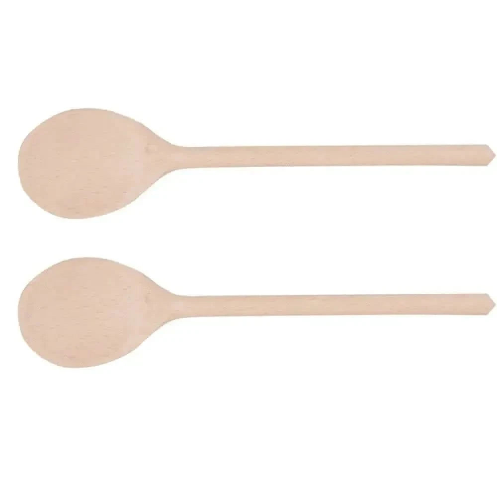 2 Pack Mixing Wooden Spoons-2 Pack Mixing Wooden Spoons