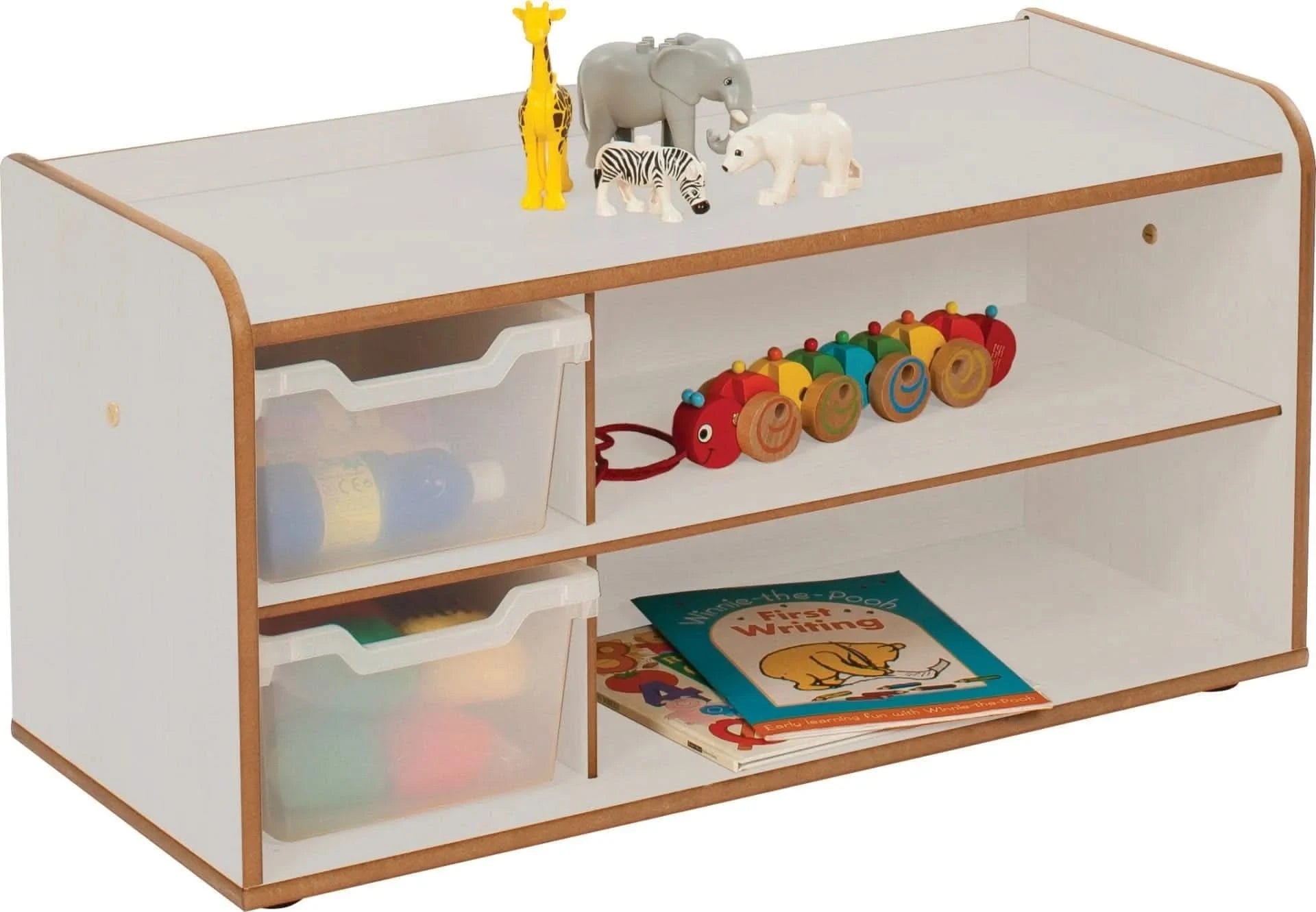 2 Tray Unit with Shelves & Clear Trays-2 Tray Unit with Shelves & Clear Trays