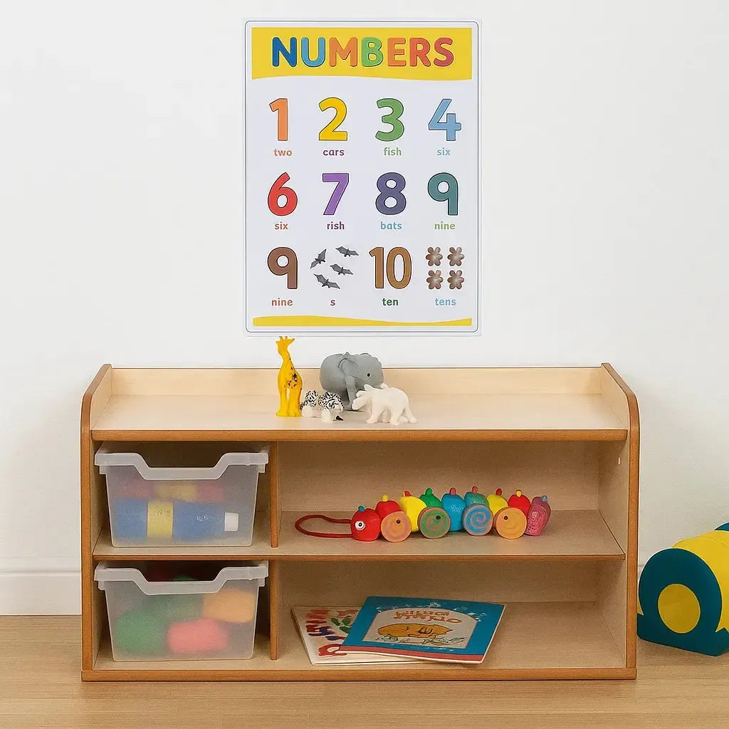 2 Tray Unit with Shelves & Clear Trays-2 Tray Unit with Shelves & Clear Trays