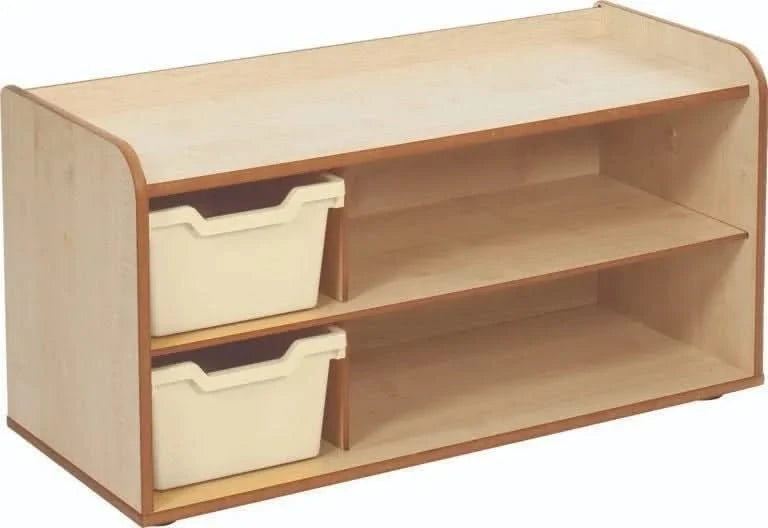 2 Tray Unit with Shelves & Magnolia Trays-2 Tray Unit with Shelves & Magnolia Trays