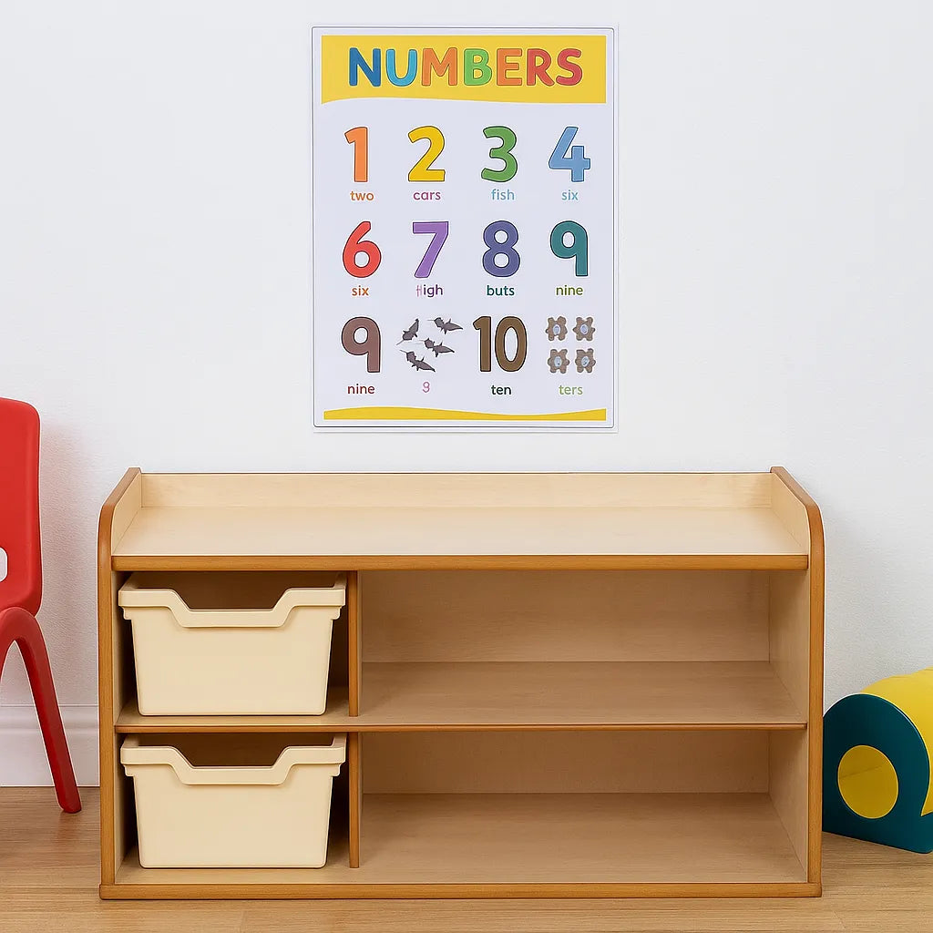 2 Tray Unit with Shelves & Magnolia Trays-2 Tray Unit with Shelves & Magnolia Trays