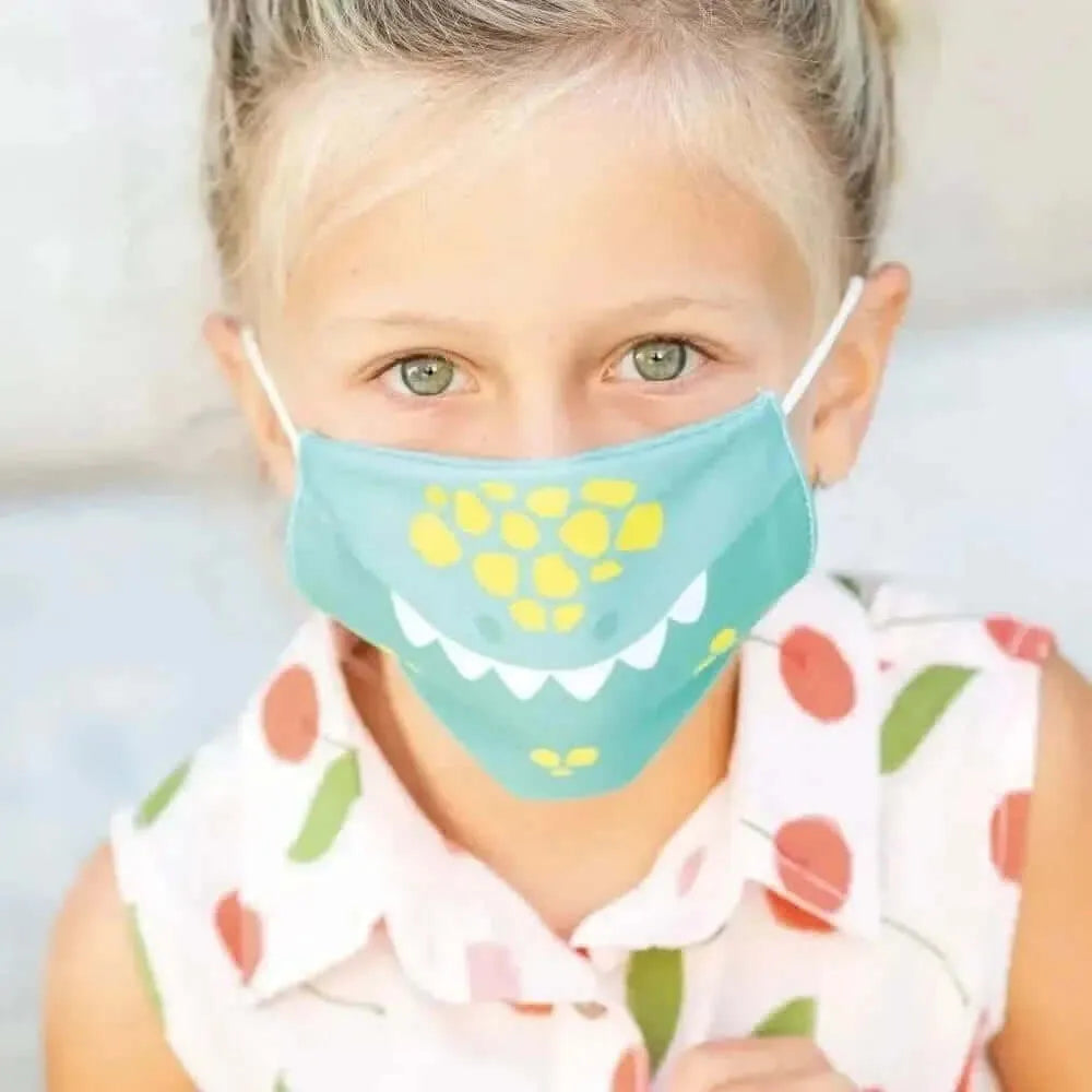 3 Pack Dinosaur, Tiger, Shark Kids Face Mask Set-3 Pack Dinosaur, Tiger, Shark Kids Face Mask Set