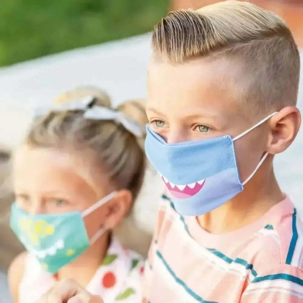 3 Pack Dinosaur, Tiger, Shark Kids Face Mask Set-3 Pack Dinosaur, Tiger, Shark Kids Face Mask Set