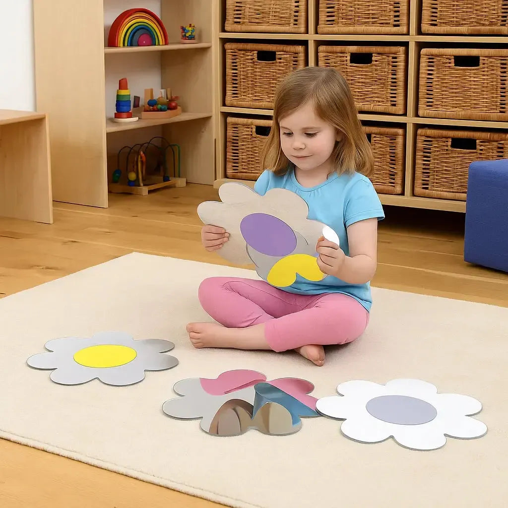 3 Pack Large Flower Mirrors-3 Pack Large Flower Mirrors