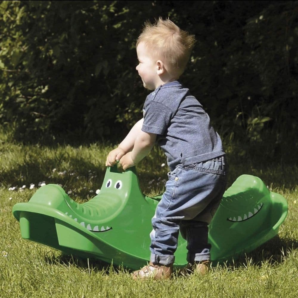 3 Persons Rocker and Seesaw - Crocodile, The 3 Persons Rocker and Seesaw helps children develop their balance skills with these brightly coloured animal seesaws. Kids will have a rocking time on this 3 Persons Rocker and Seesaw. Watch as they hold tight and and rock to and fro. This cheerful 3 Persons Rocker and Seesaw promises to keep your kids amused for hours and will improve both their balance and coordination. Suitable for indoor and outdoor use. Very stable seesaw for 3 persons. The child that is sees