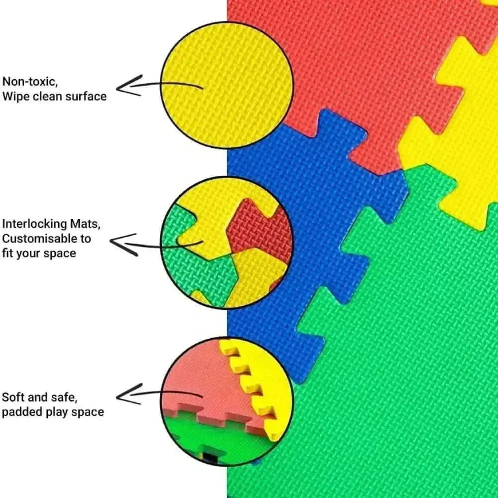 4 Pack Eva Playmats 60cm x 60cm-4 Pack Eva Playmats 60cm x 60cm