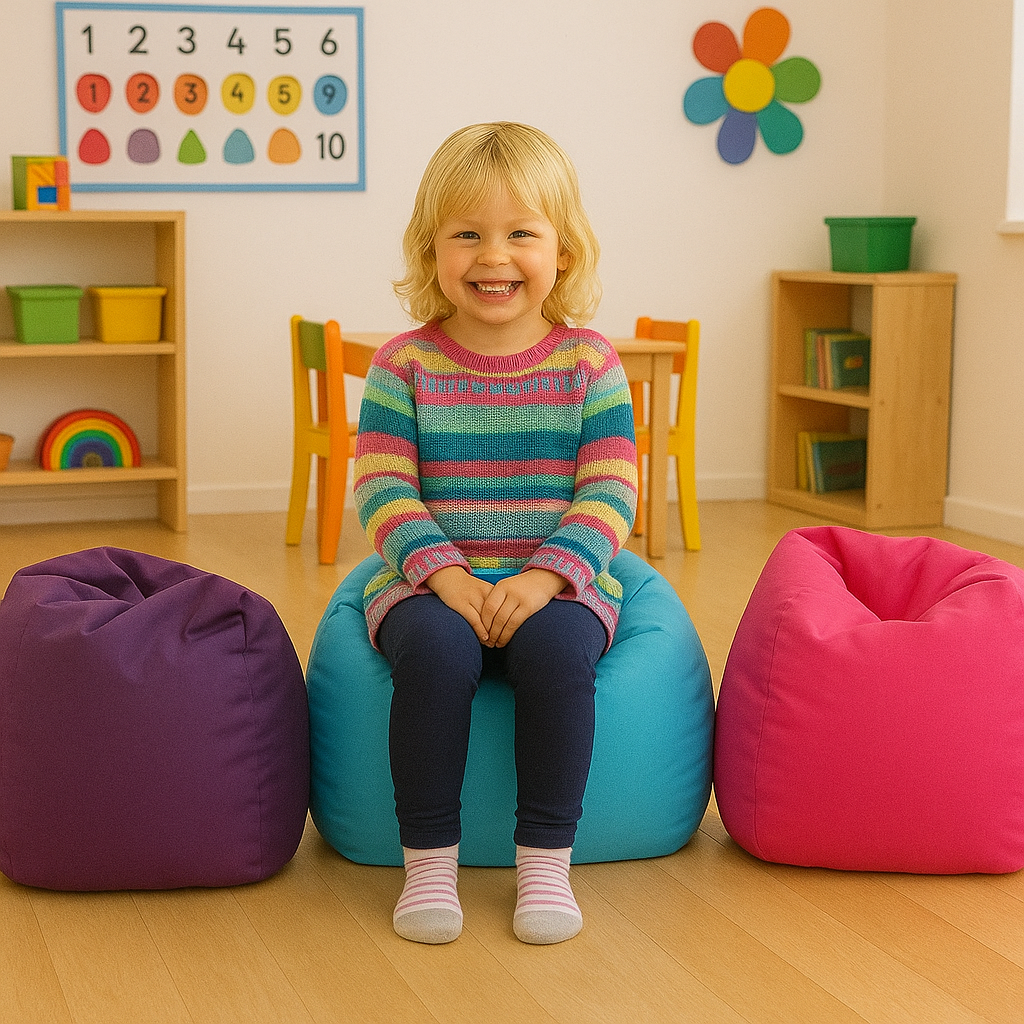 4 Pack Small Nursery Bean Bags for Early Years