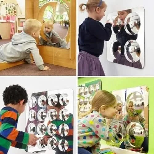 4 Pack TickiT Large Acrylic Mirror Panels Set-4 Pack TickiT Large Acrylic Mirror Panels Set