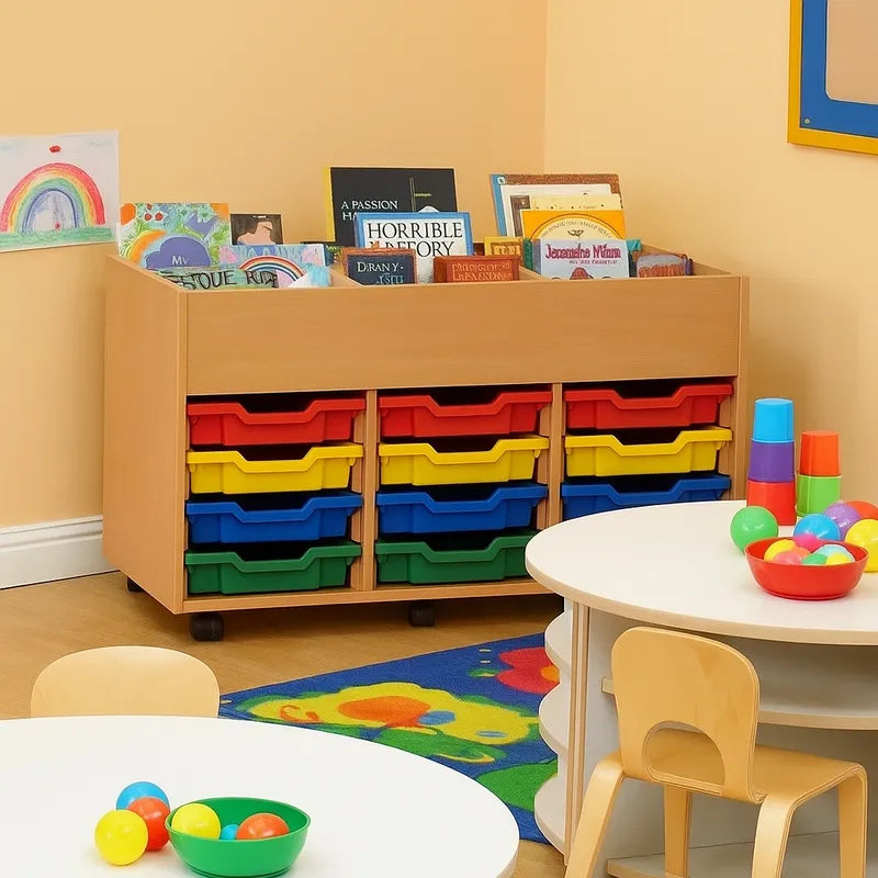 6 Bay Kinderbox Unit - Beech-6 Bay Kinderbox Unit - Beech