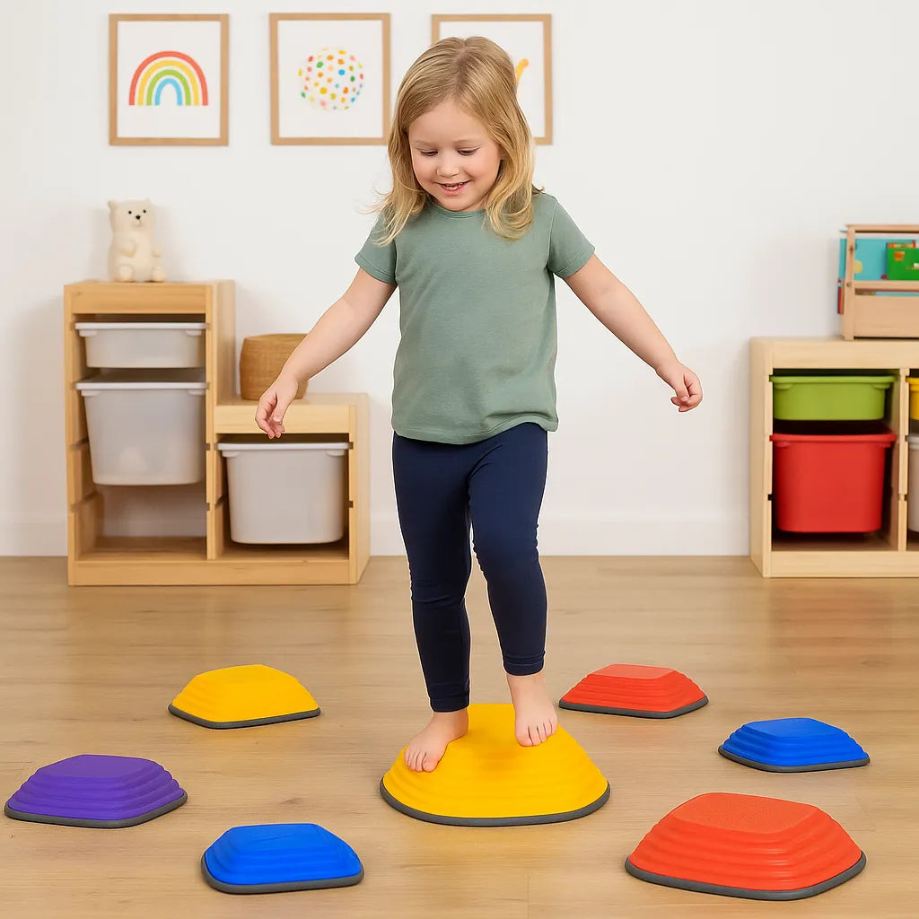 6 Pack Balance Riverstones Stepping Stones-6 Pack Balance Riverstones Stepping Stones