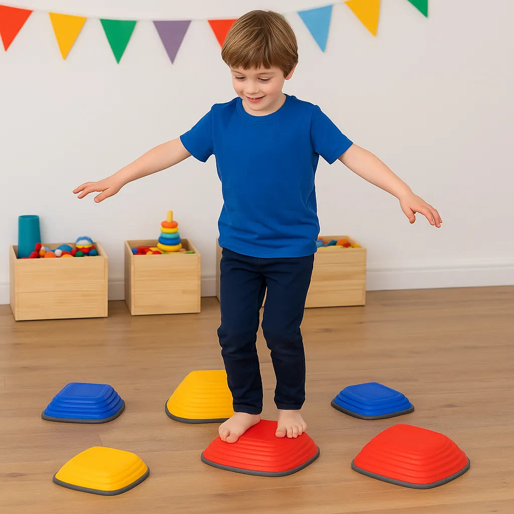 6 Pack Balance Riverstones Stepping Stones-6 Pack Balance Riverstones Stepping Stones