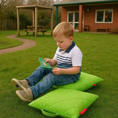 Quilted Square Outdoor Sit Upons-Quilted Square Outdoor Sit Upons