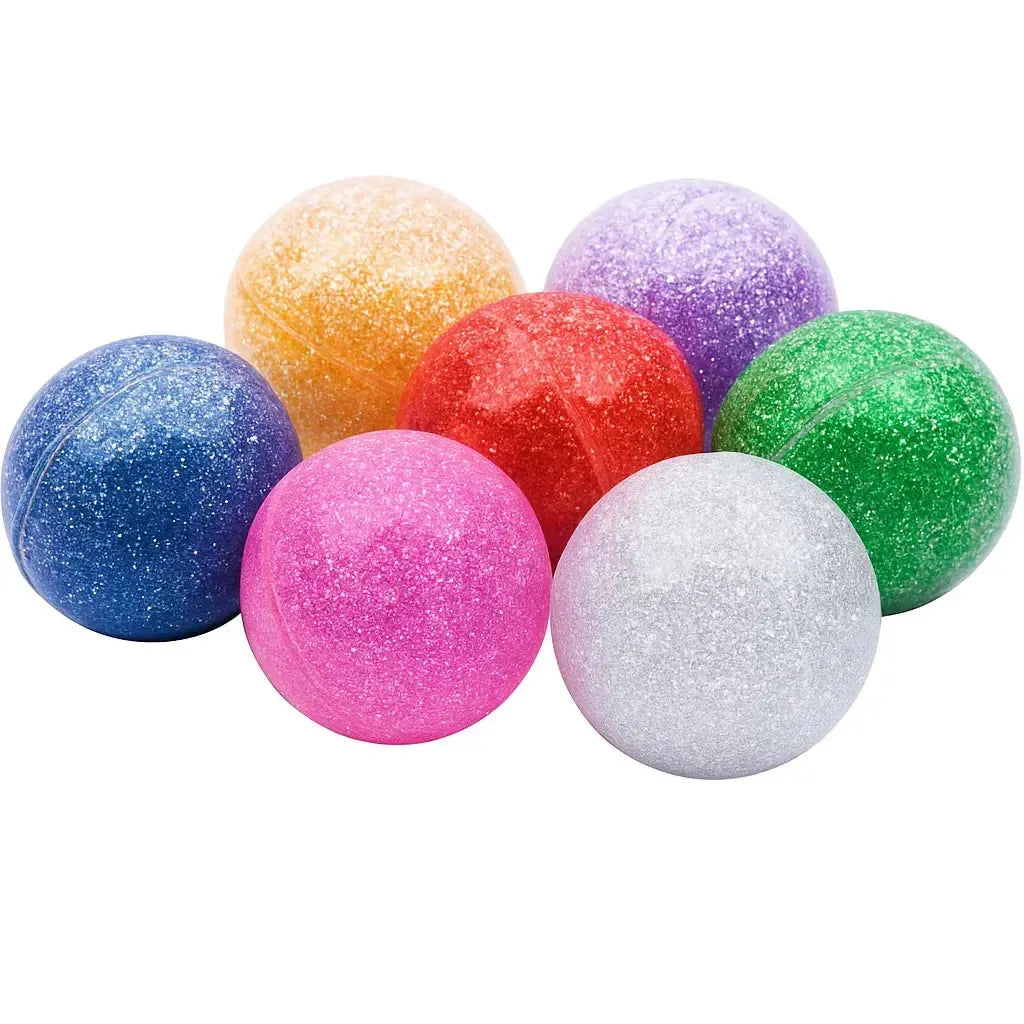 7 Pack Sensory Rainbow Glitter Balls-7 Pack Sensory Rainbow Glitter Balls