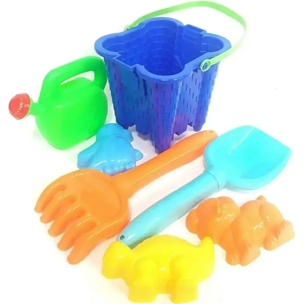 7 Piece Square Castle Bucket Set-7 Piece Square Castle Bucket Set