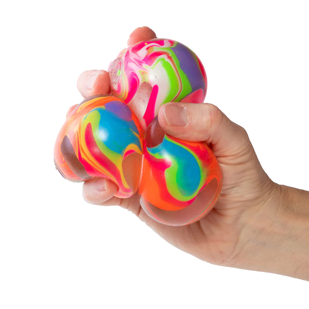 Marbleez Needoh, The Marbleez Needoh is a marvelously mellow marble squeeze ball.This ultra-groovy fidget toy is filled with a clear gooey gel for a glass-like appearance and comes in five different marble-effect colour variations (chosen at random). The Marbleez Needoh is perfect for playtime at home or on the go, and is the ideal size for little hands to squish, stretch, squash and smush! It can be a great mindfulness tool to help youngsters unwind, and also aids concentration by giving busy hands somethi