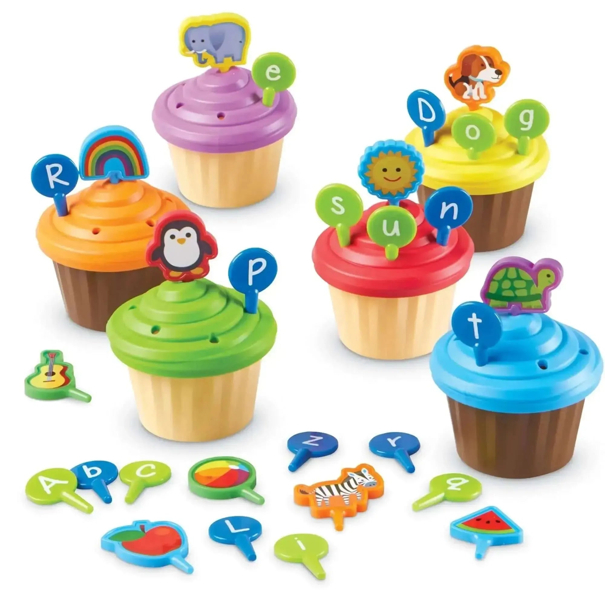 ABC Party Cupcake Toppers-ABC Party Cupcake Toppers