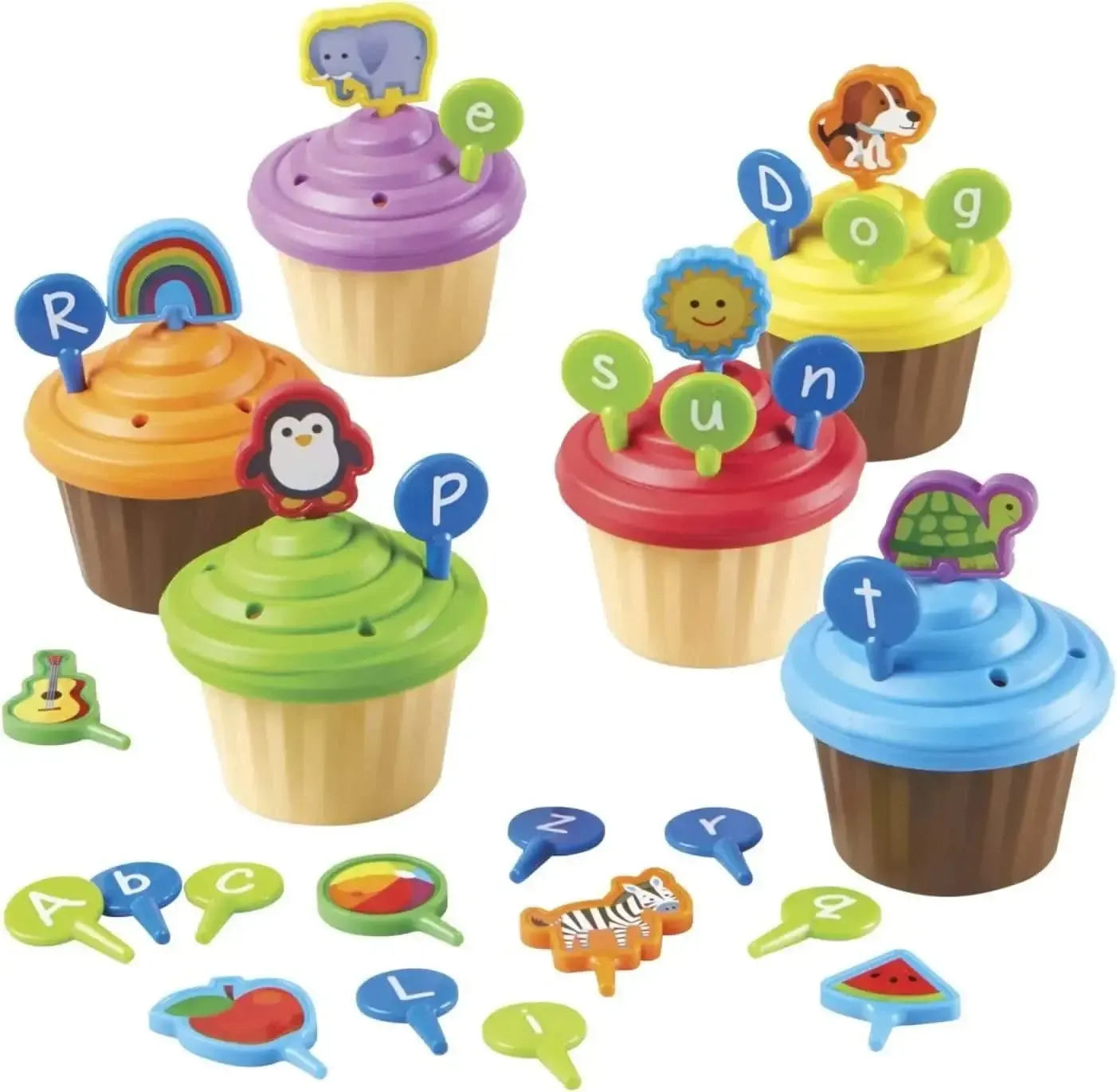 ABC Party Cupcake Toppers-ABC Party Cupcake Toppers