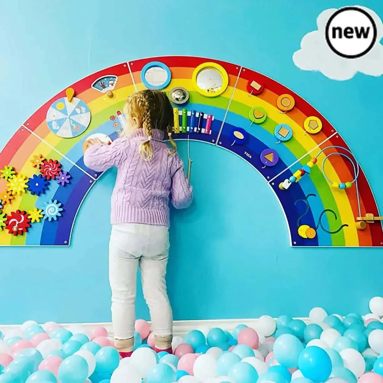 Activity Wall Panel Rainbow-Activity Wall Panel Rainbow