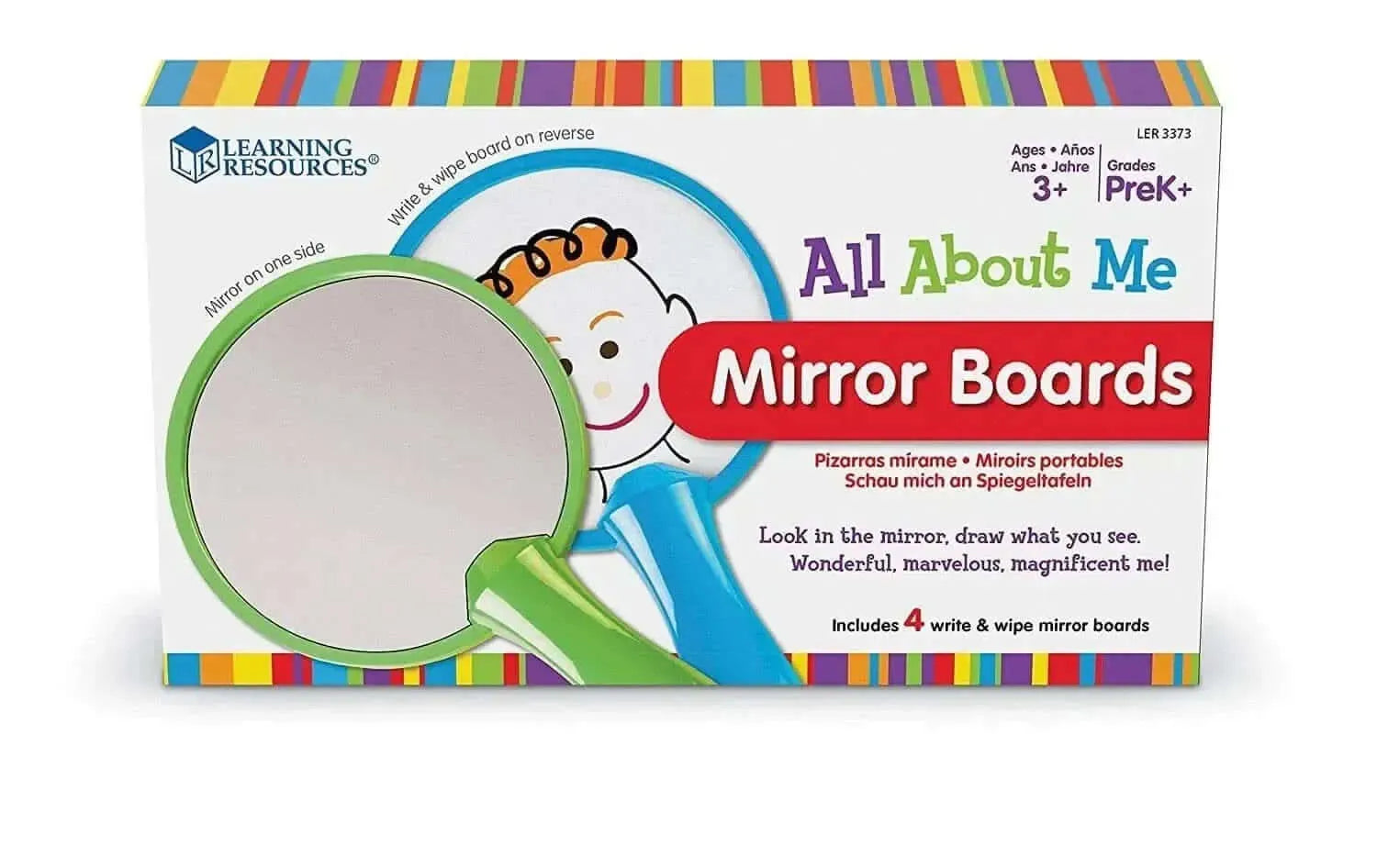 All About Me Mirror Boards Pack of 4-All About Me Mirror Boards Pack of 4