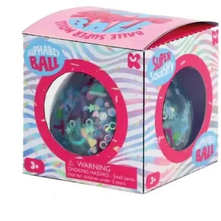 Alphabet Glitter Ball 60mm-Alphabet Glitter Ball 60mm