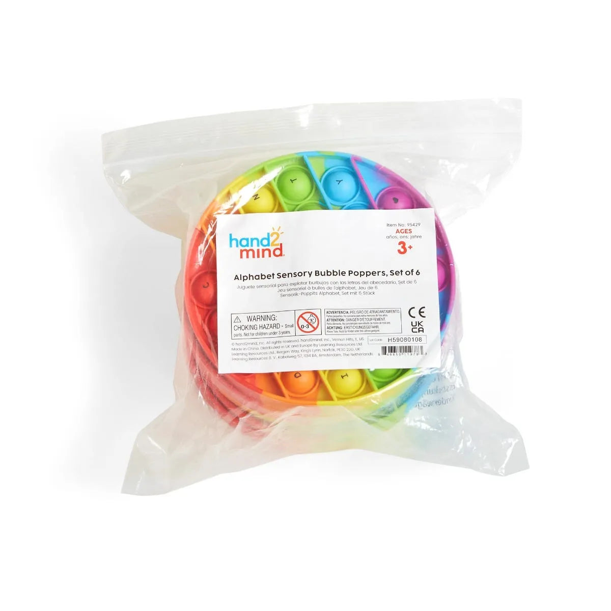 Alphabet Sensory Bubble Poppers Set of 6-Alphabet Sensory Bubble Poppers Set of 6