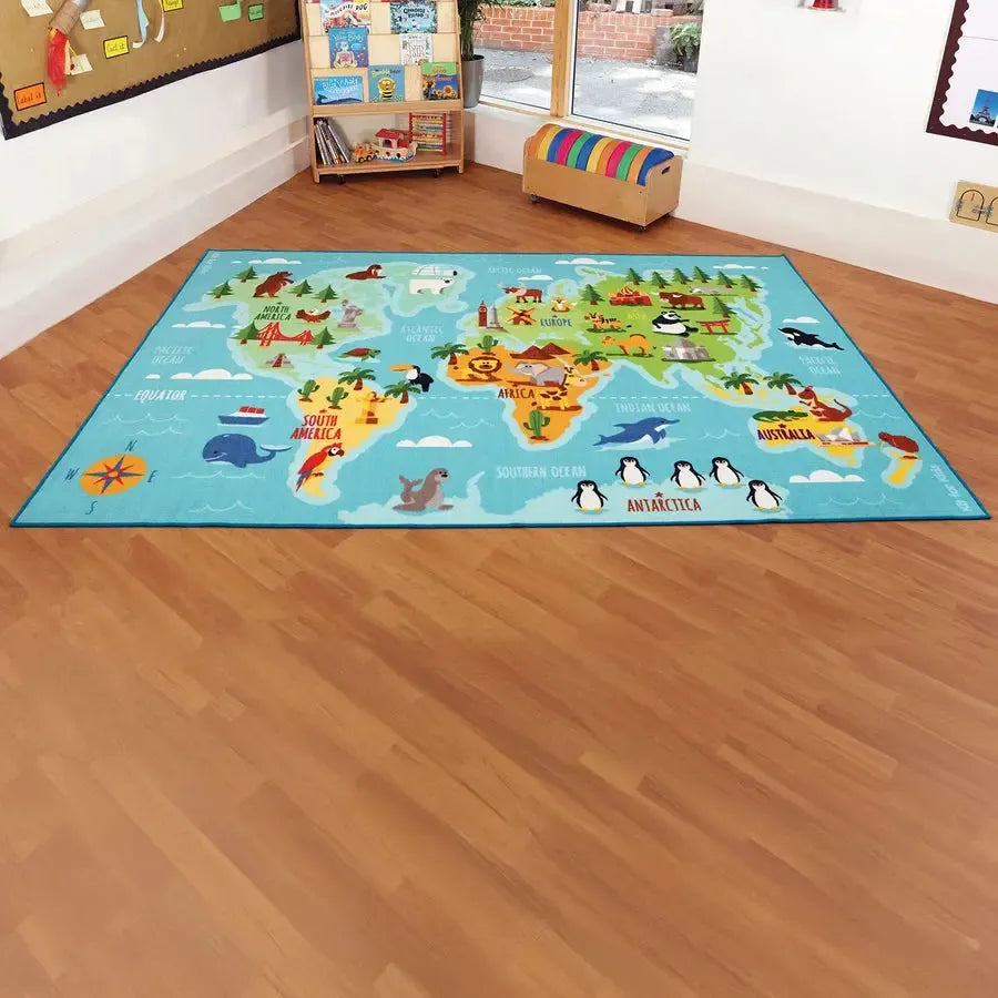 Animals and Places of the World Carpet-Animals and Places of the World Carpet