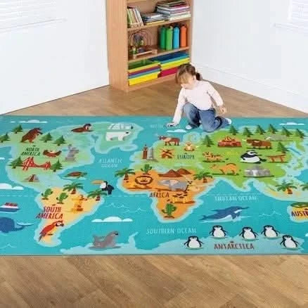 Animals and Places of the World Carpet-Animals and Places of the World Carpet