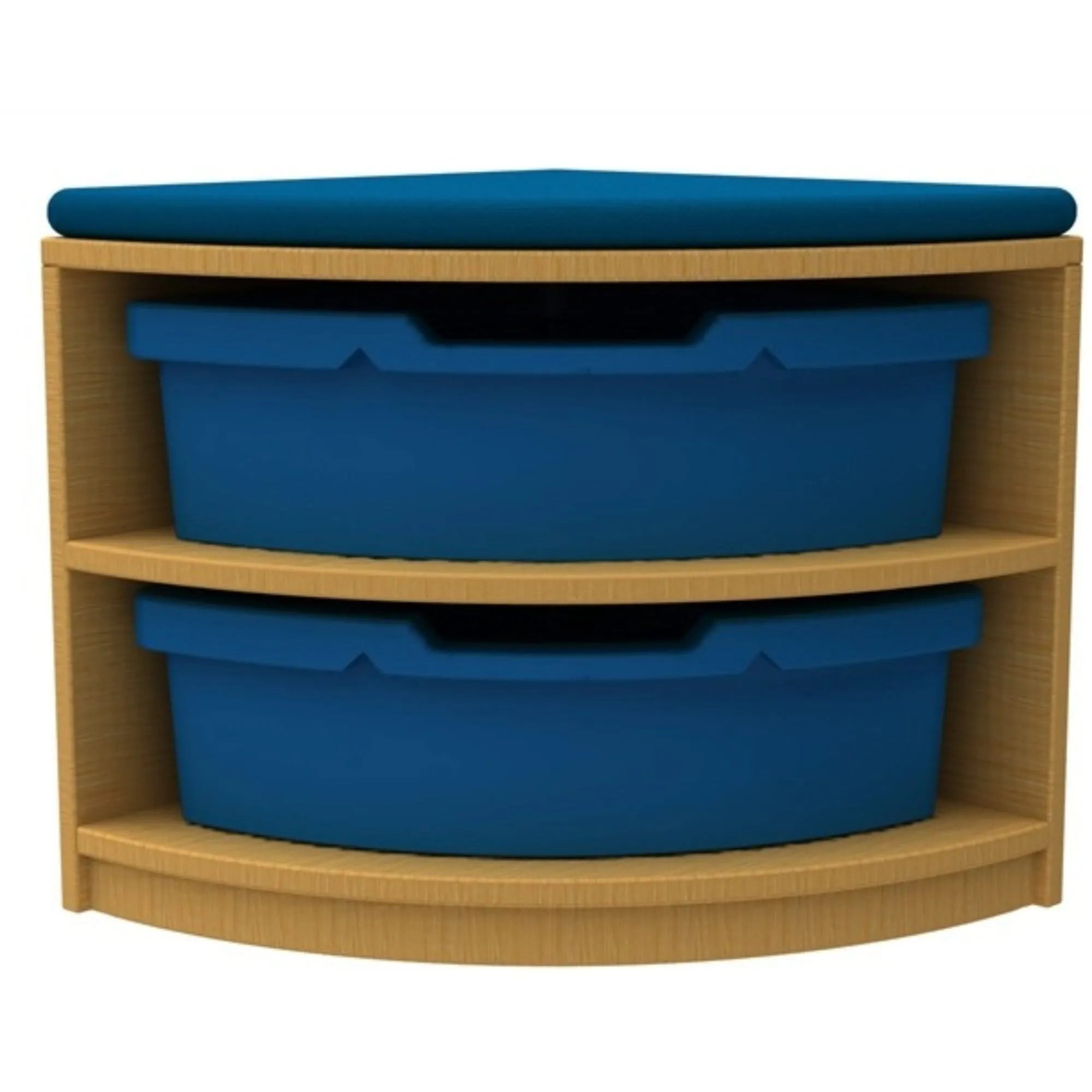 Arc Quarter Corner Storage Unit With 2 Trays-Arc Quarter Corner Storage Unit With 2 Trays