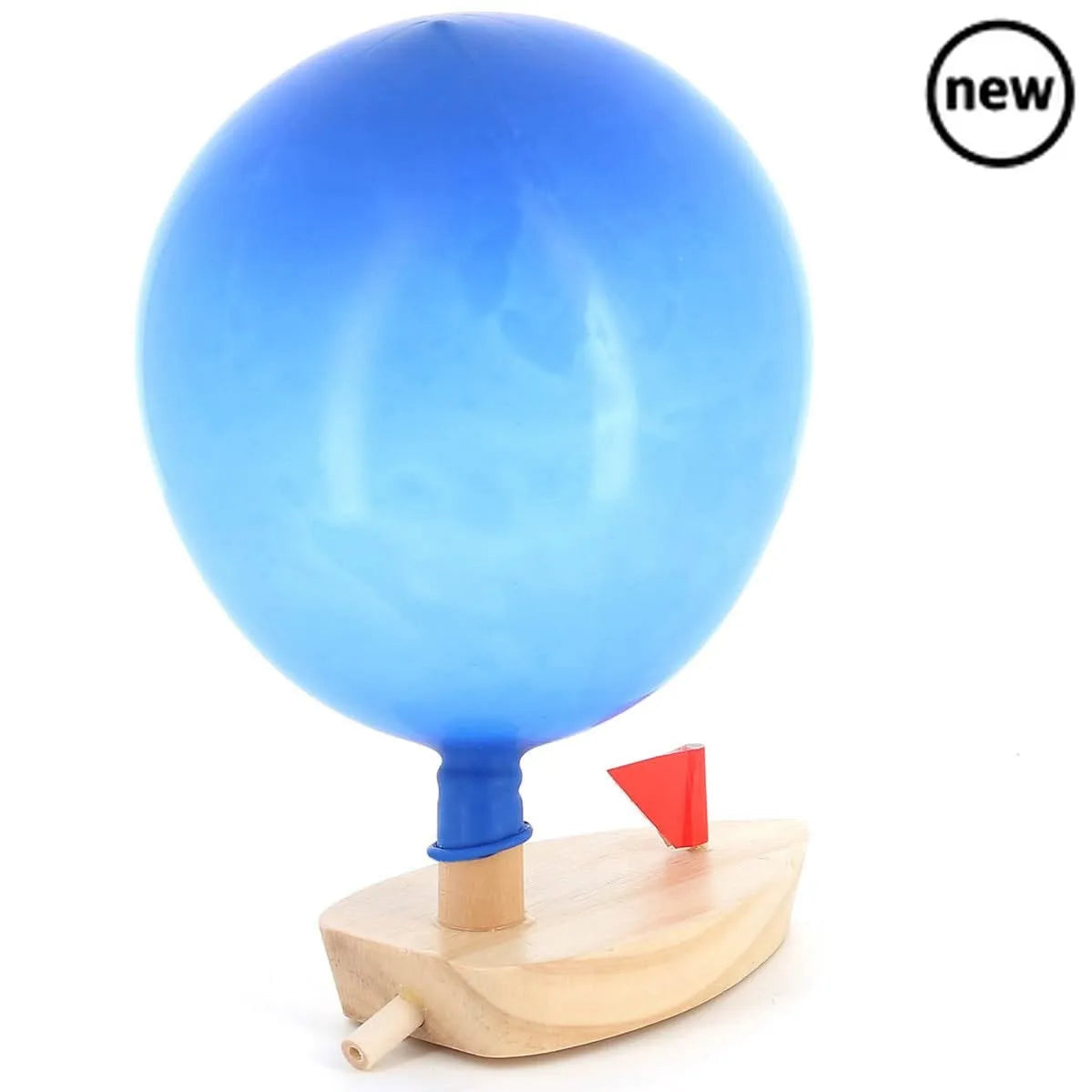 Balloon Powered Wooden Boat-Balloon Powered Wooden Boat