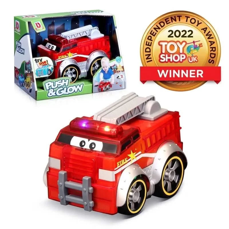 BB Junior Push & Glow Fire Truck Toy-BB Junior Push & Glow Fire Truck Toy