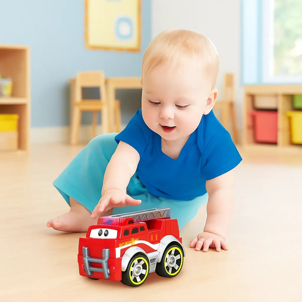BB Junior Push & Glow Fire Truck Toy-BB Junior Push & Glow Fire Truck Toy