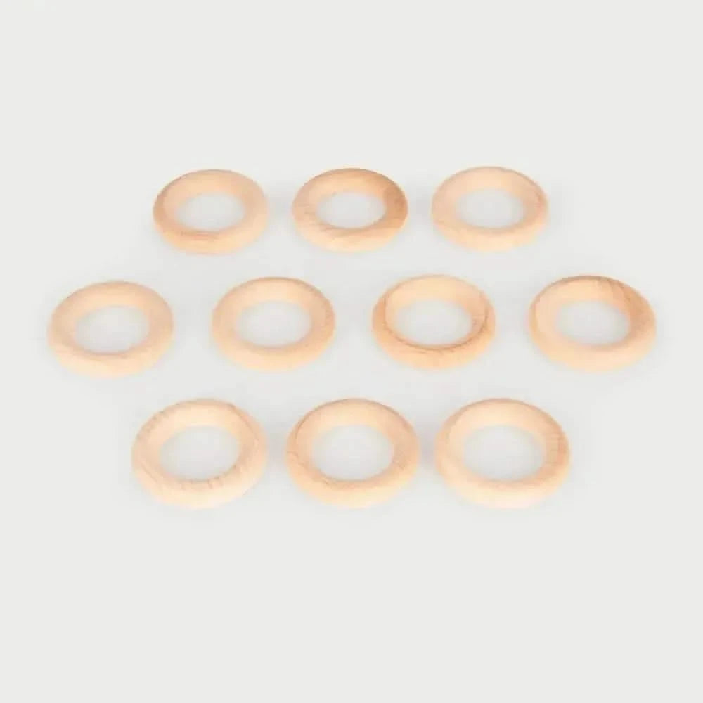 Beechwood Rings Pack of 10-Beechwood Rings Pack of 10