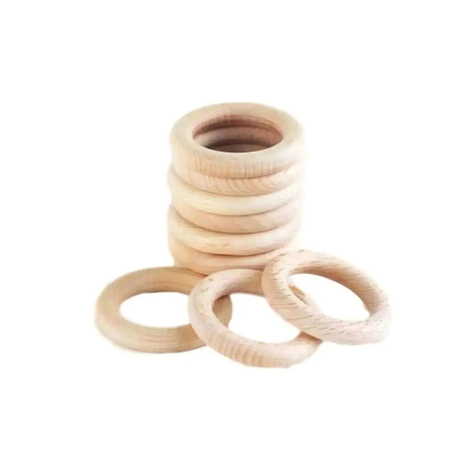 Beechwood Rings Pack of 10-Beechwood Rings Pack of 10