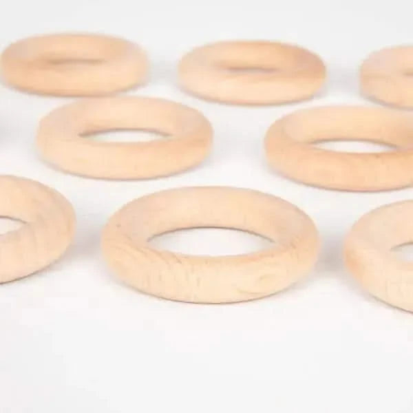 Beechwood Rings Pack of 10-Beechwood Rings Pack of 10