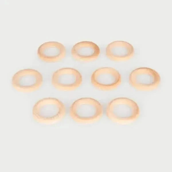 Beechwood Rings Pack of 10-Beechwood Rings Pack of 10