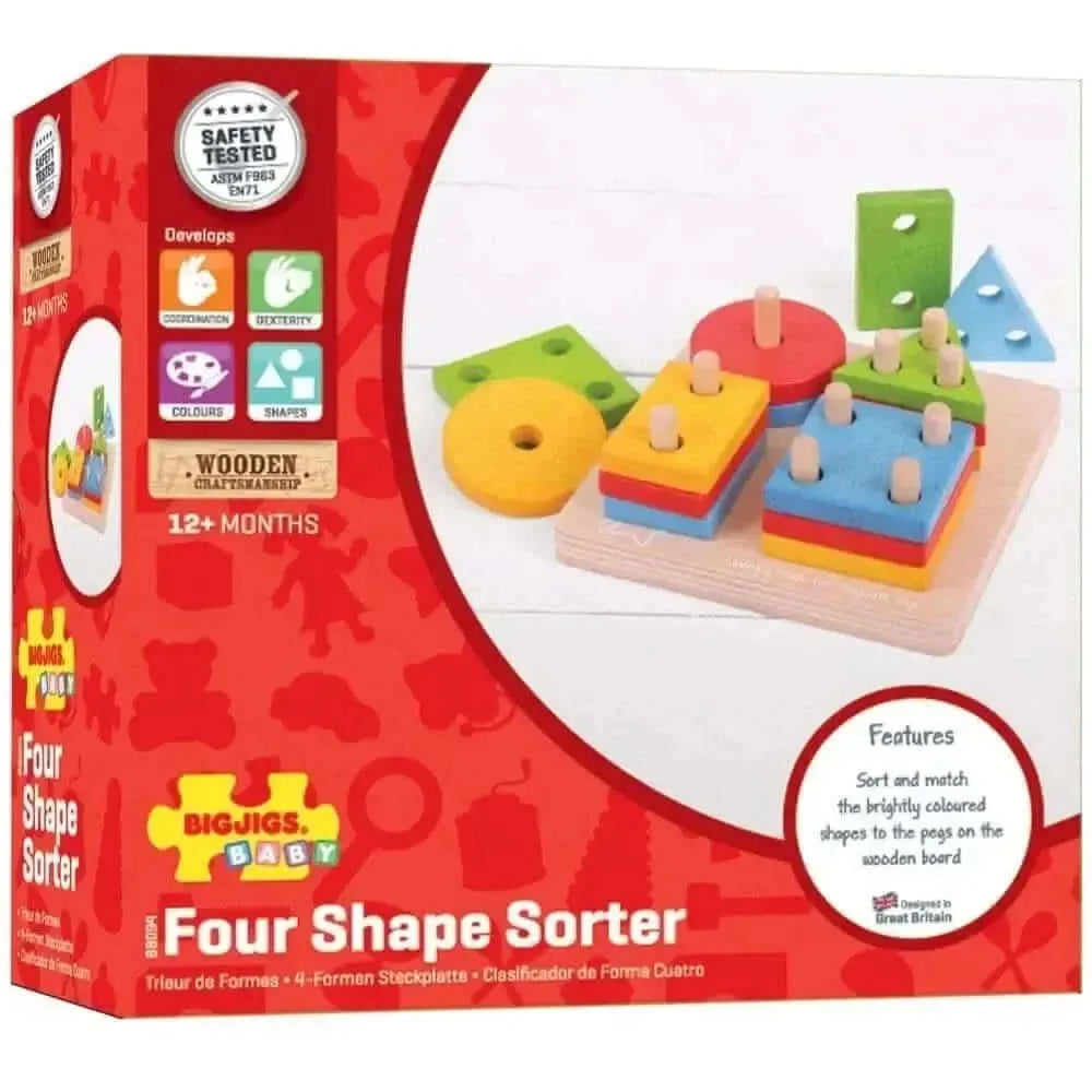 Bigjigs First Four Shape Sorter-Bigjigs First Four Shape Sorter